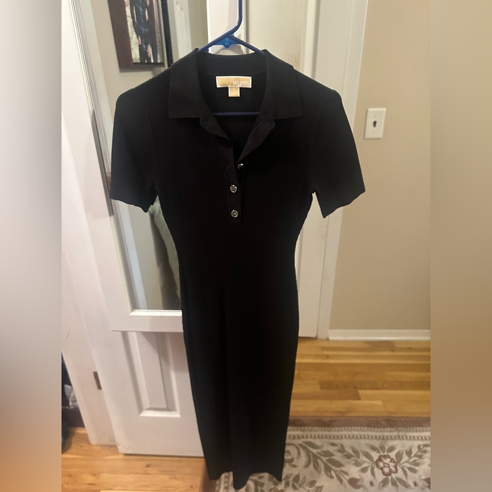 Michael Kors Black Midi Dress